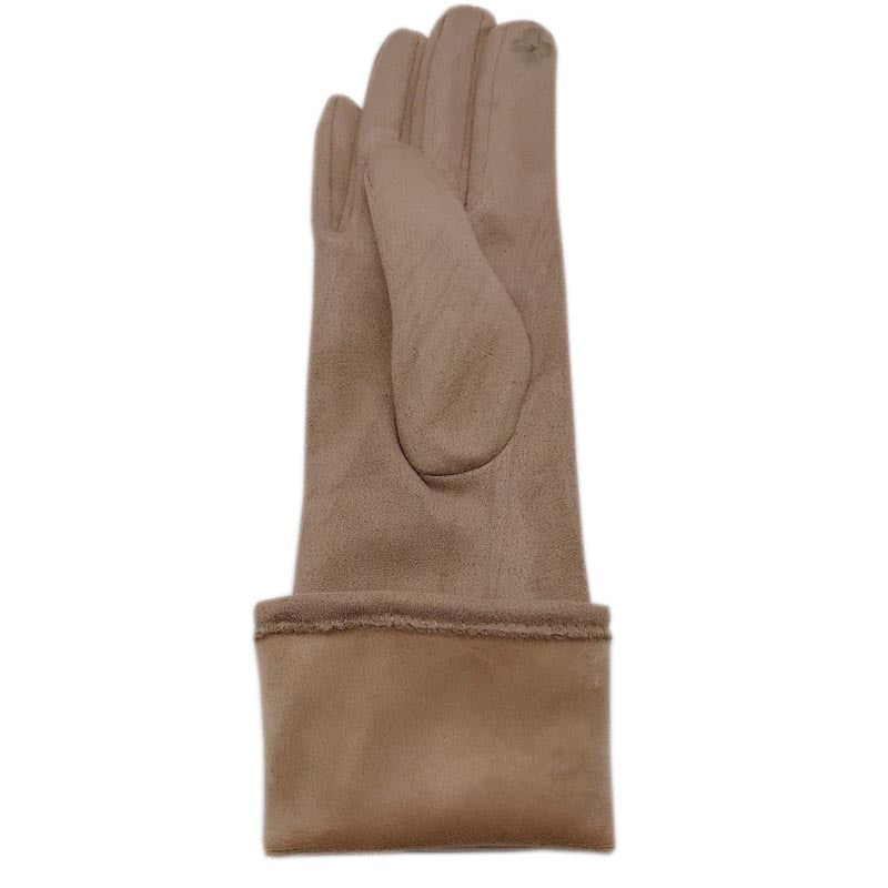Long Suede Touch Screen Gloves