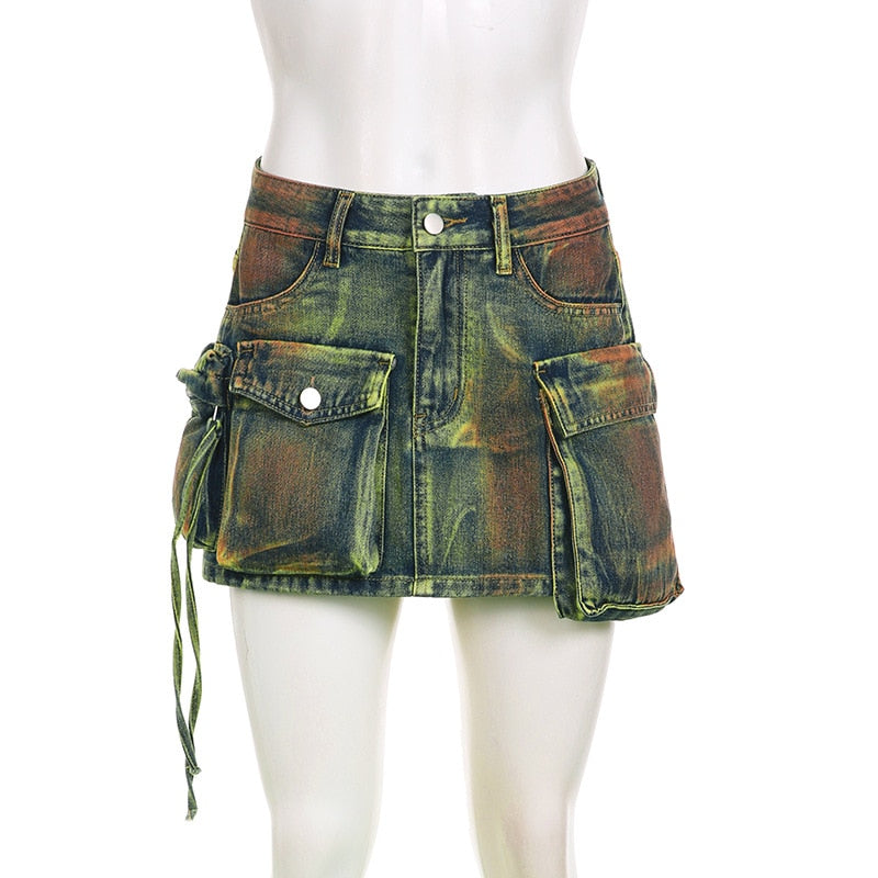 Pocket First Mini Denim Skirt