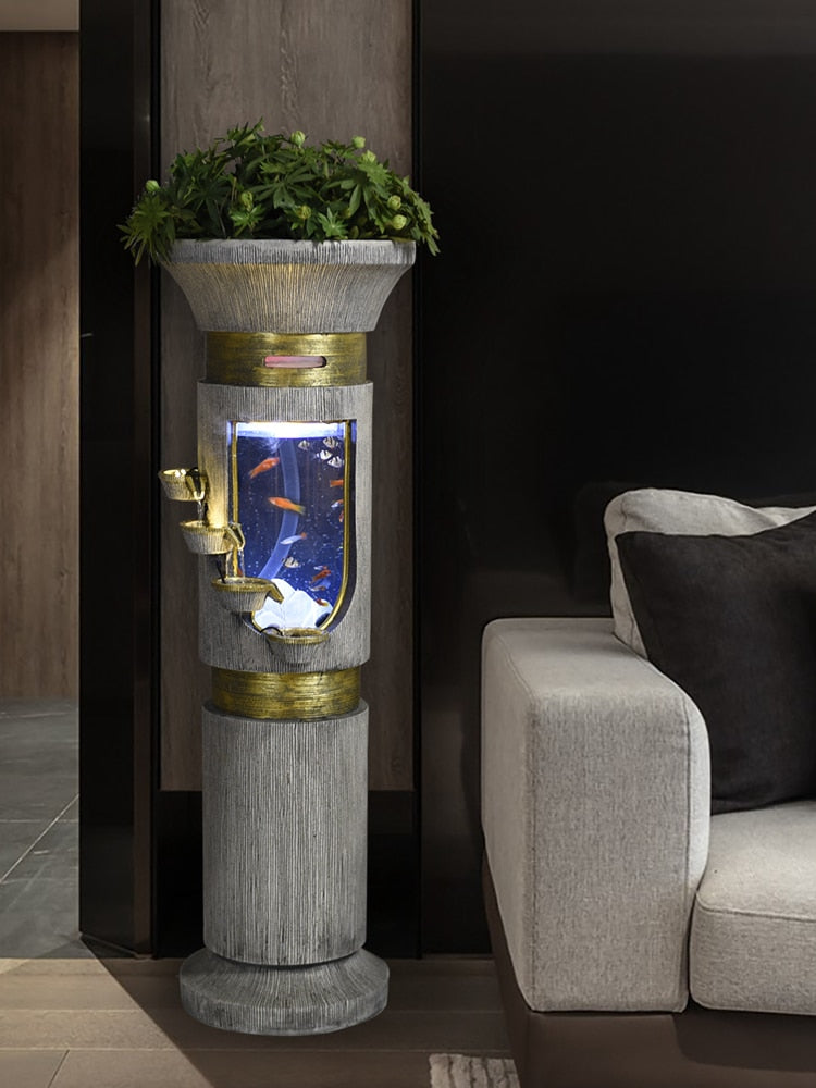 Water Fountain Fish Tank Stand