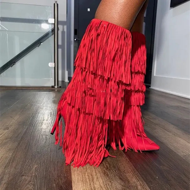 Fringe Party Boots