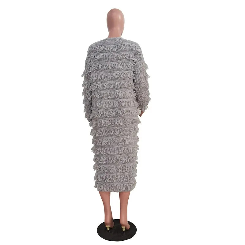 Knitted Tassel Cardigan