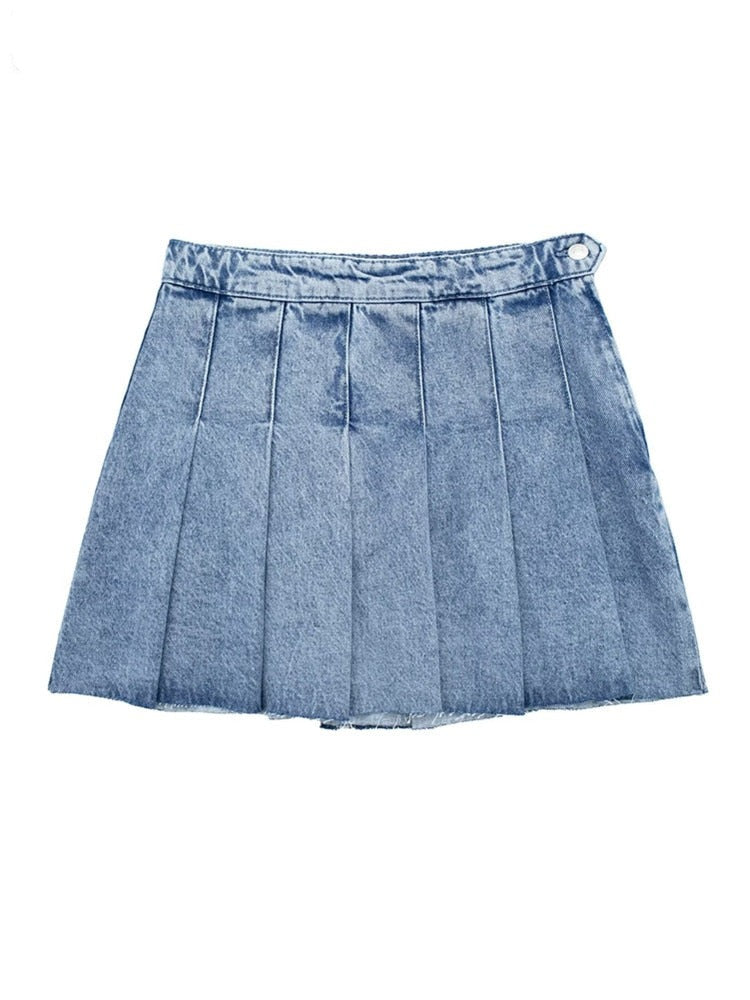 Mini Denim Tennis Skirt