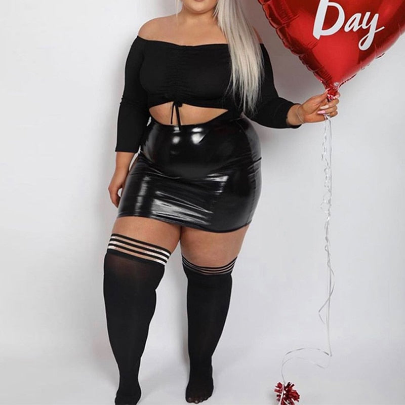 Search Me Leather Skirt L-10XL