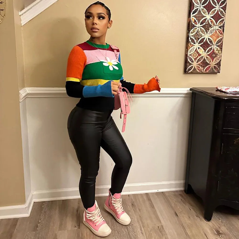Multi-Color Knitted Sweater