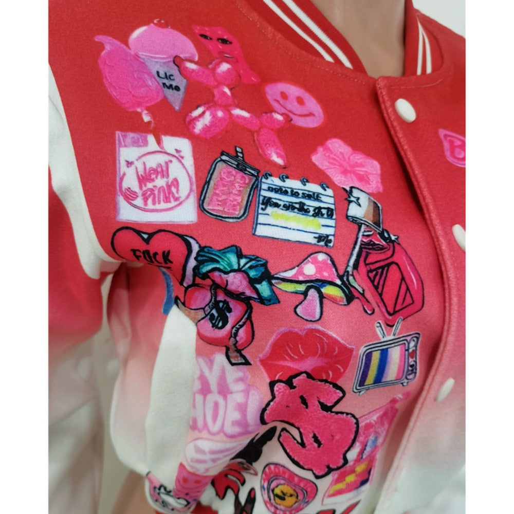Graffiti Girl Bomber Jacket