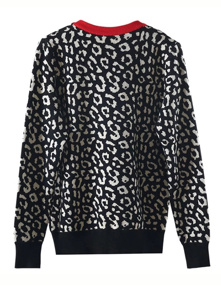 Knitted Leopard Sweater