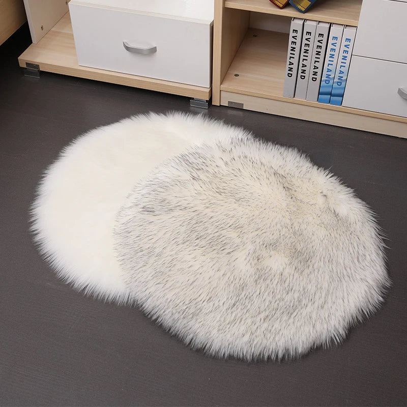 Soft Faux Fur Round Pillow Cushion