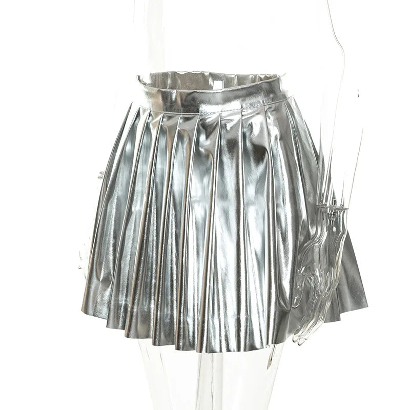 Metallic Mama Mini Skirt