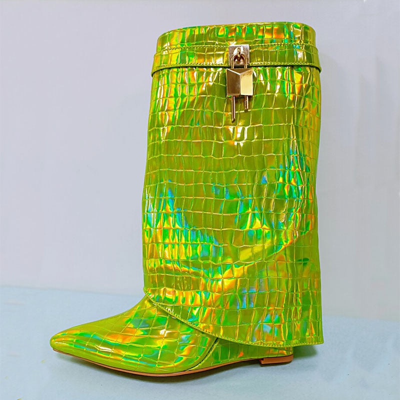 Shiny Python Boots