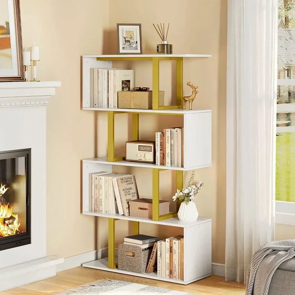 Abstract 5-Tier Bookcase
