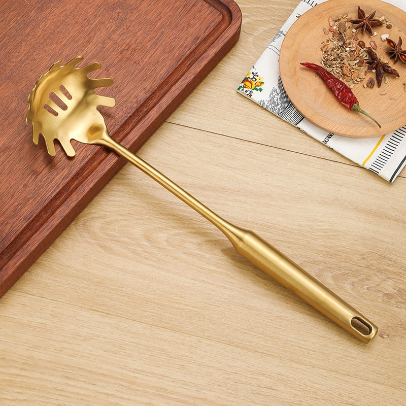 7 Pc. Golden Spatula Spoon Set