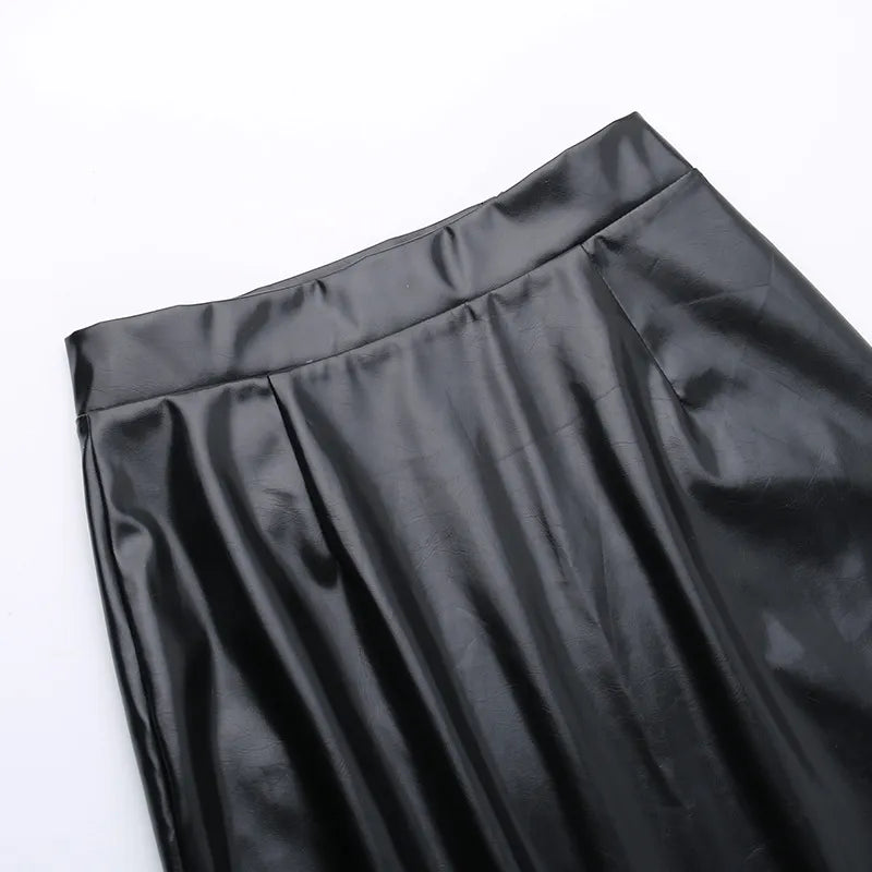 Going Long Leather Skirt