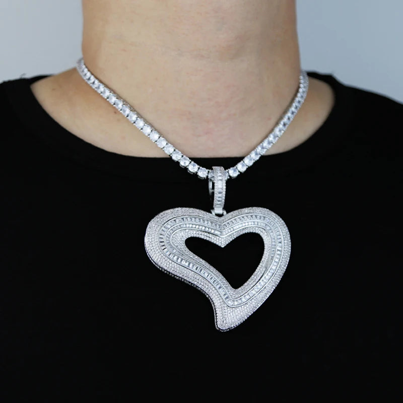 Big Hollow Heart Necklace