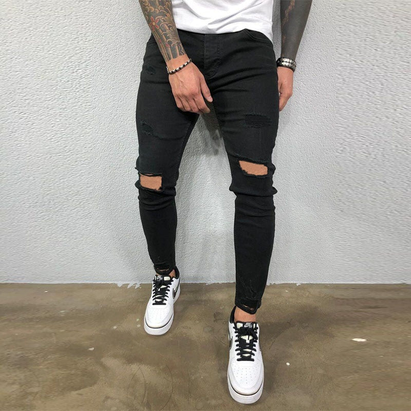 Skinny Ripped Graphic Jeans
