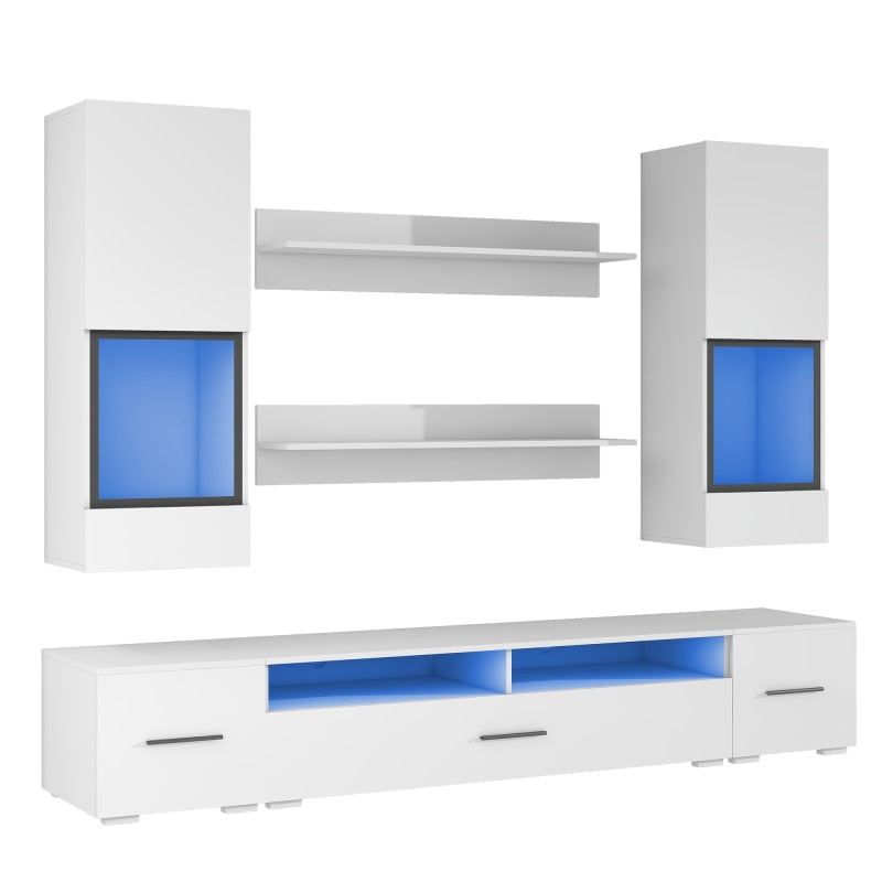Floating TV Stand with 16-color LED Light