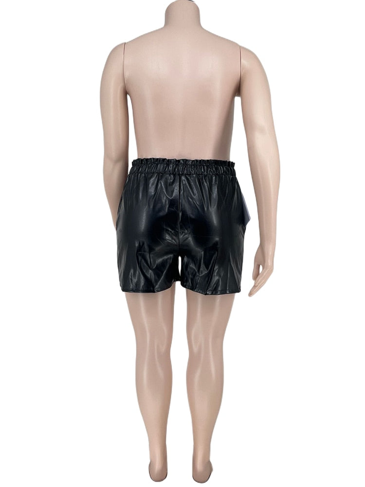 Leather Beauty Shorts XL-5XL