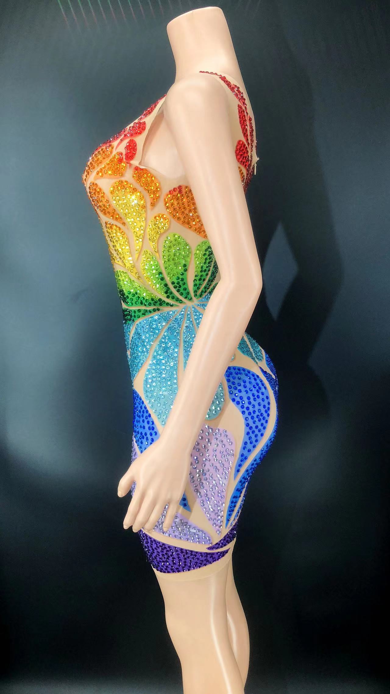 Rainbow Sparkle Queen Dress up to 4XL