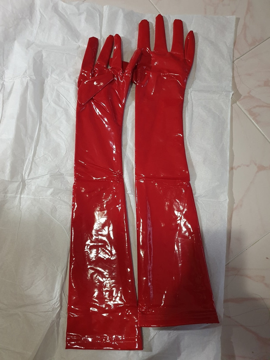 Long Leather Gloves