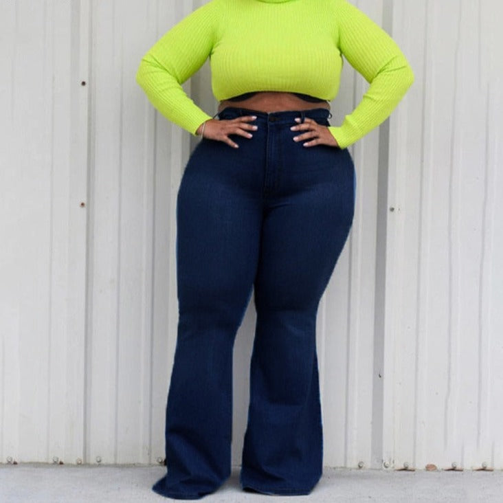 Mom Day Flare Jeans XL-5XL