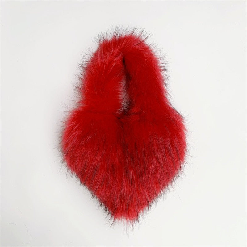 Fur Heart Handbag