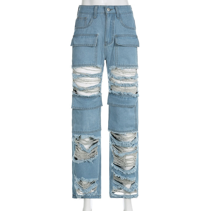 Shredded Parts Jeans