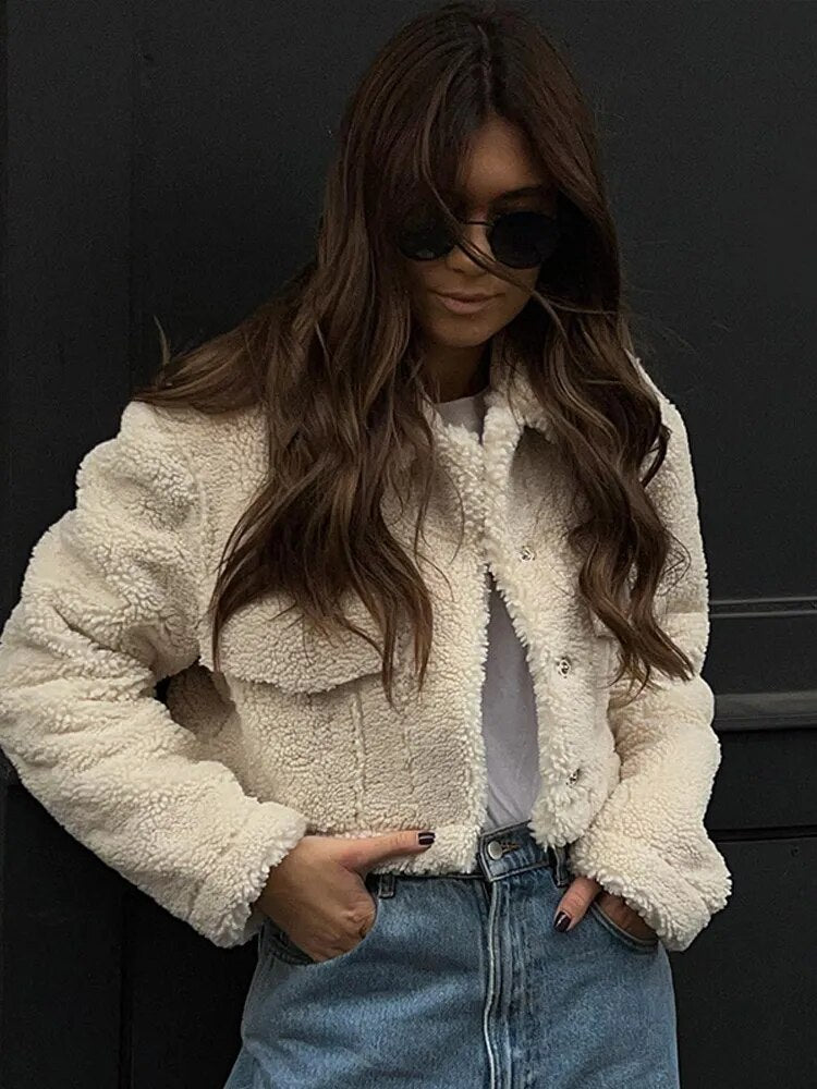 Casual And Cute Teddy Jacket