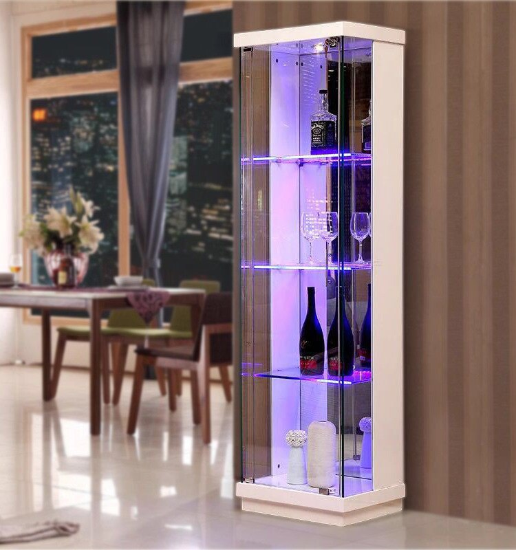 Glass Wine Display W/LED Lights