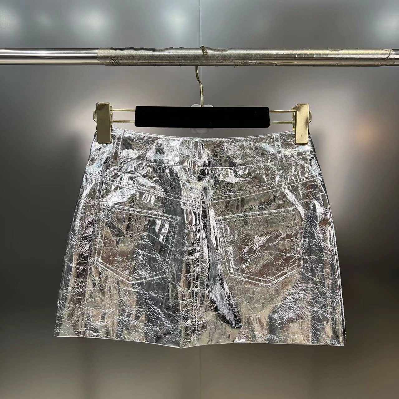 Silver Wrapper Skirt