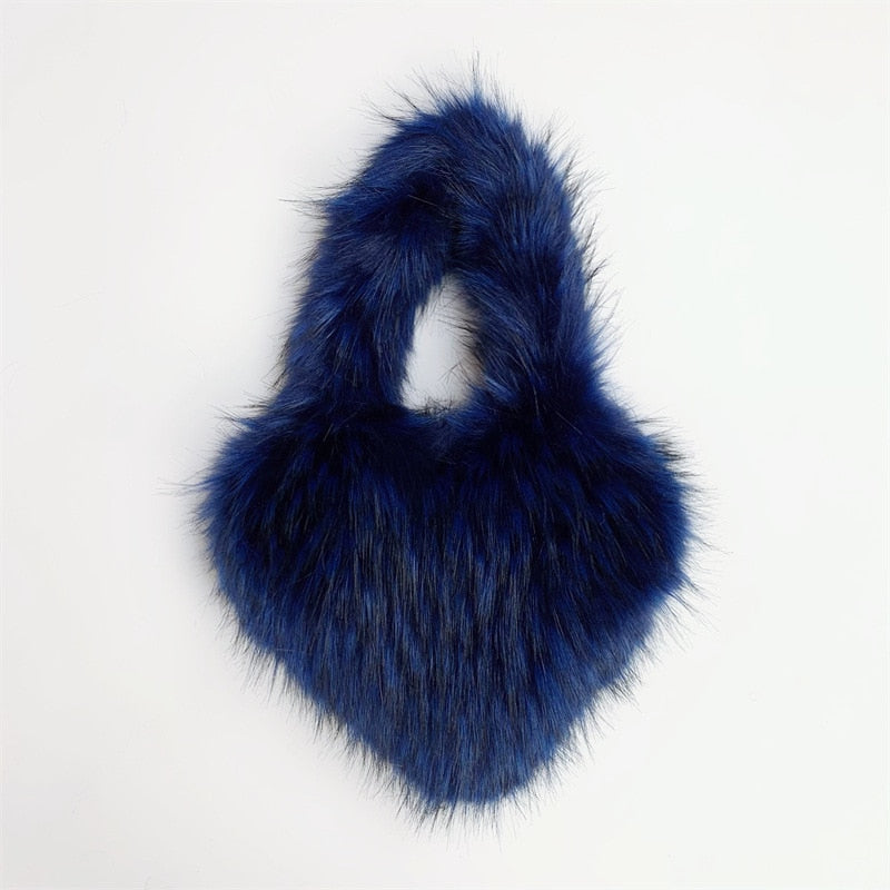 Fur Heart Handbag
