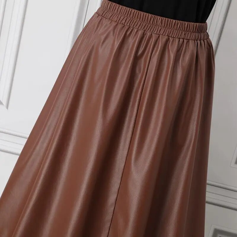 Day Break Leather Skirt up to 5XL