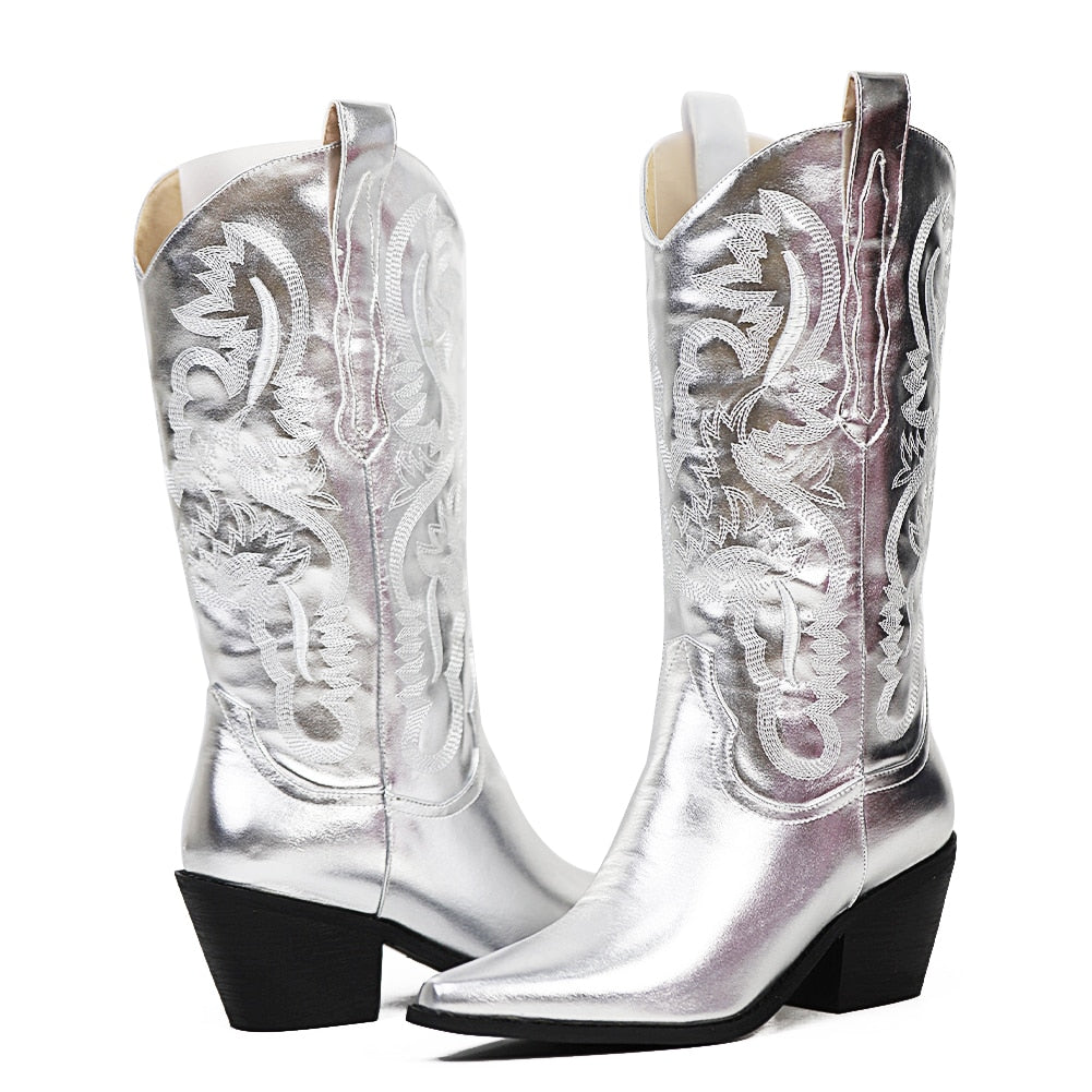 Metallic Maiden Cowboy Boots