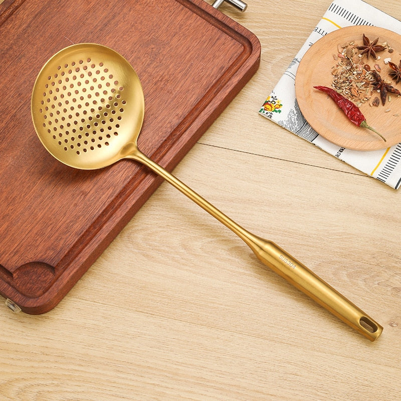 7 Pc. Golden Spatula Spoon Set