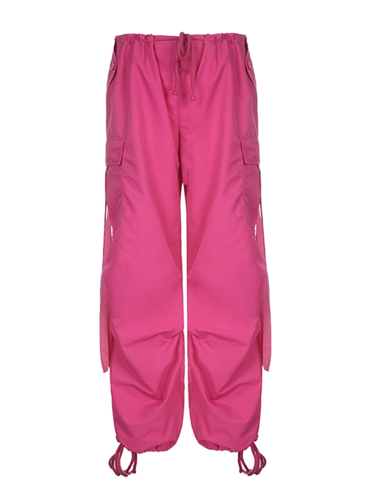 Oversized Pink Cargo Pants