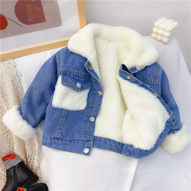 Fur Baby Denim Coat 12M-6T