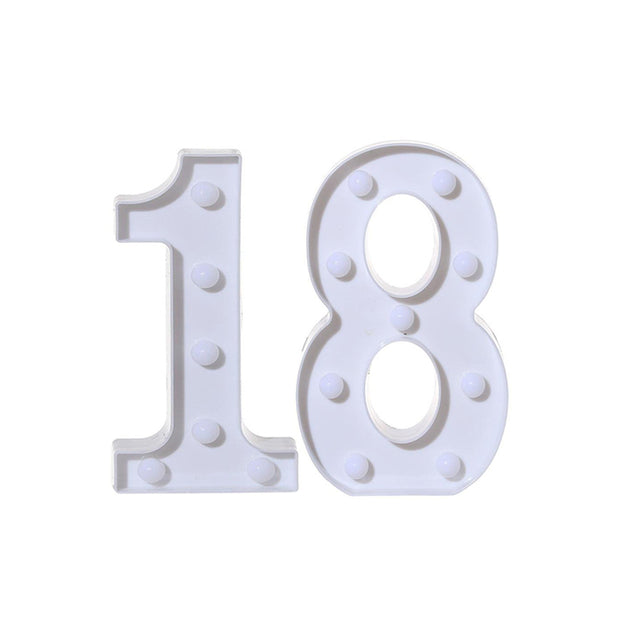LED Number Table Decor