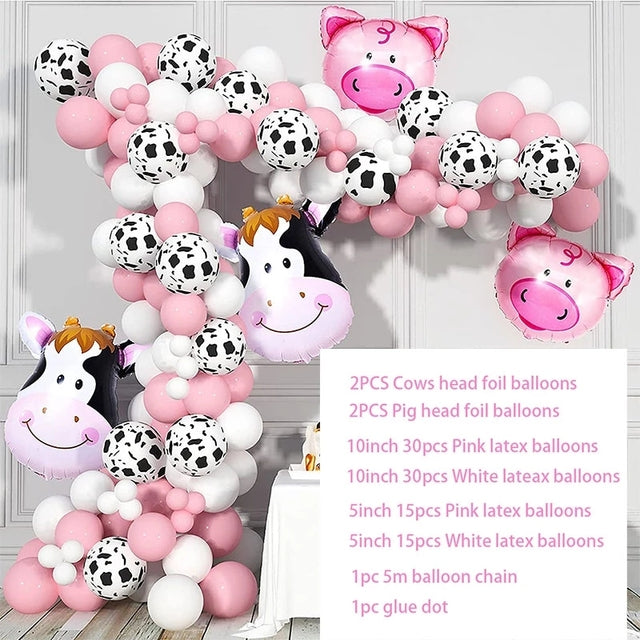 79 Pc. Cow Birthday Balloon Garland