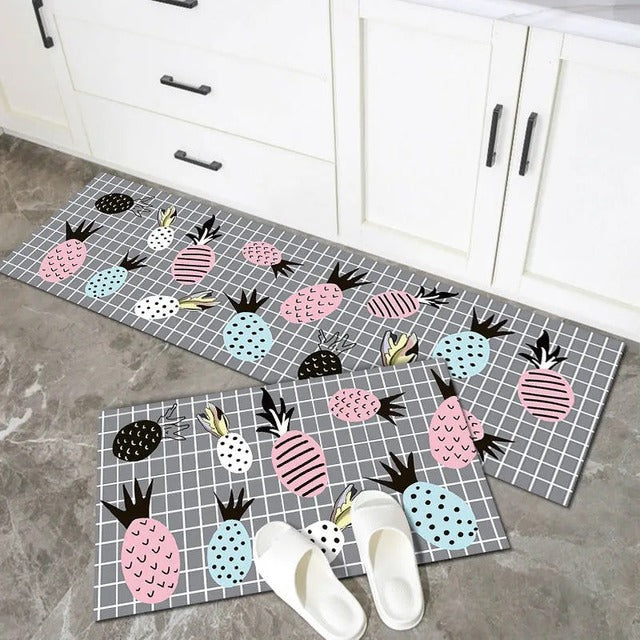 Geo Print Kitchen Floor Mats