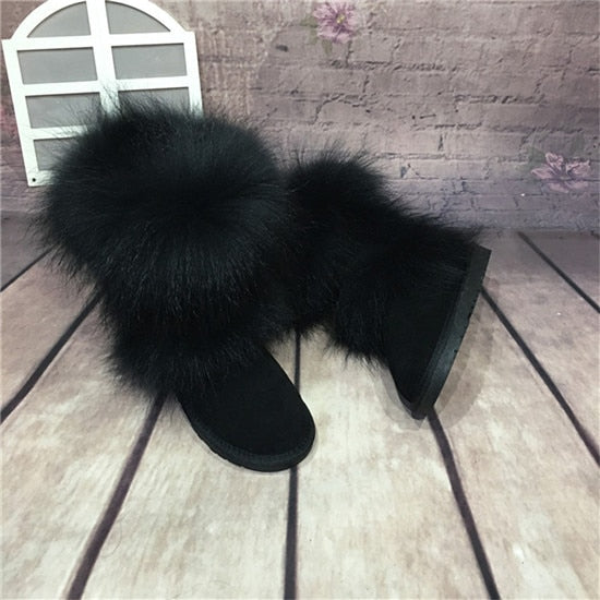 Black Out Fur Boots