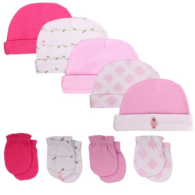 Baby Hat And Gloves 0-6M