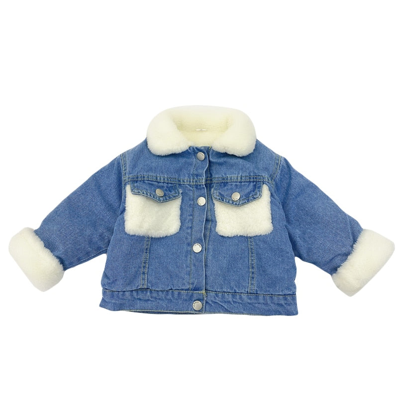 Fur Baby Denim Coat 12M-6T