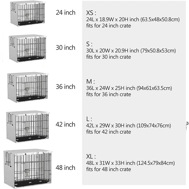 Oxford Dog Cage With Cover