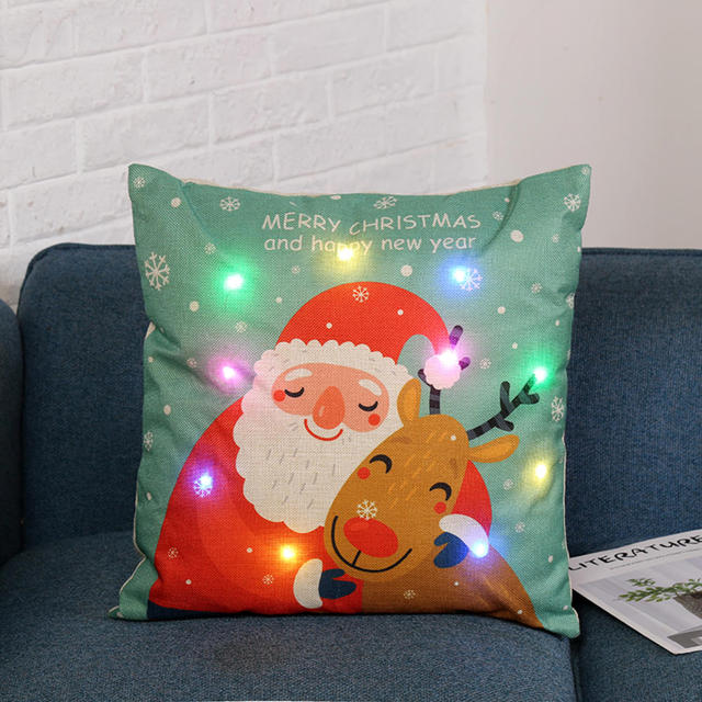 LED Christmas Throw Pillows