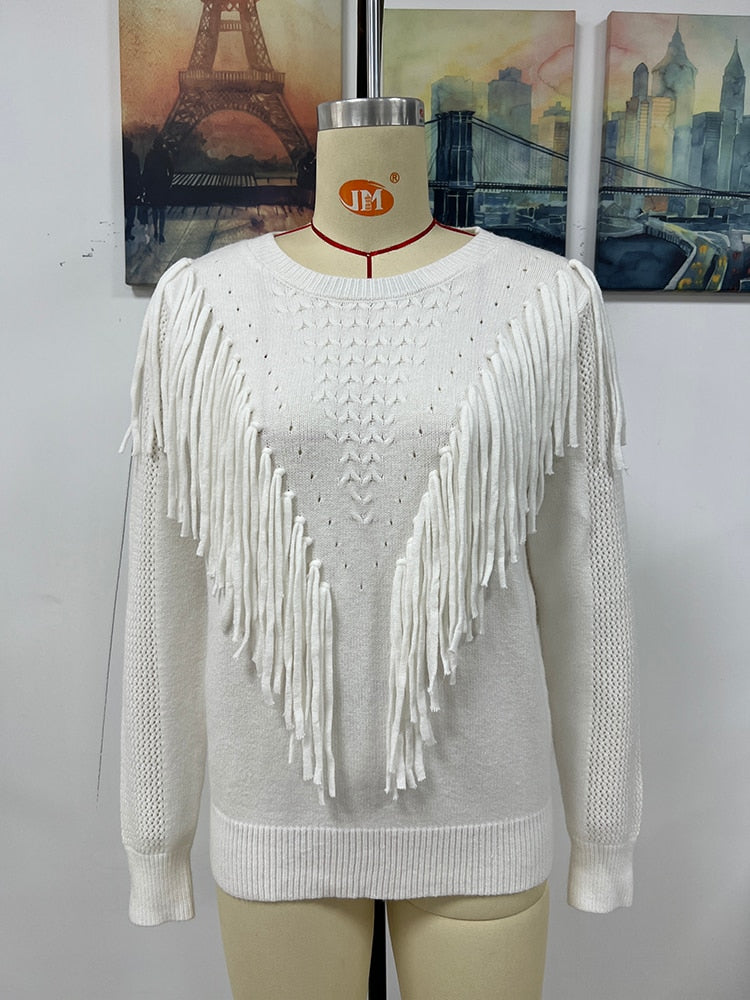 Bohemian Fringe Sweater