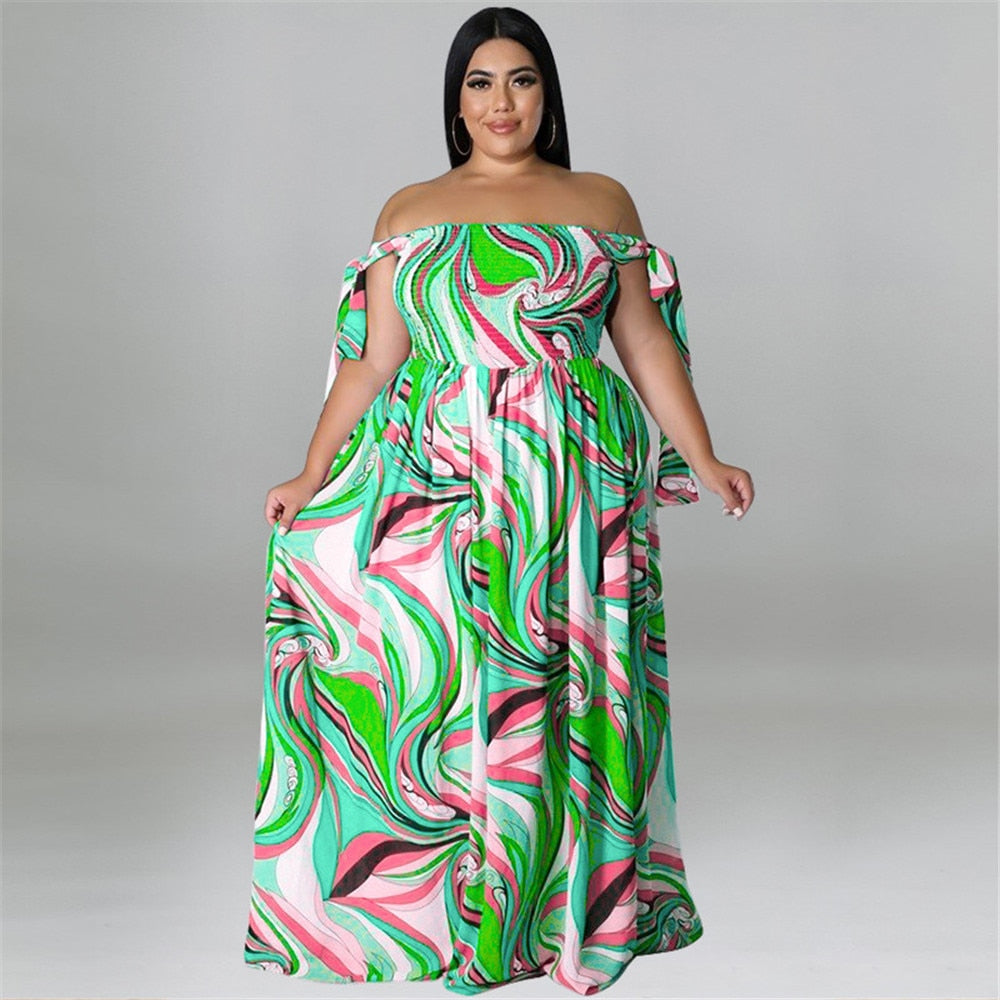 Swirl Garden Dress XL-5XL
