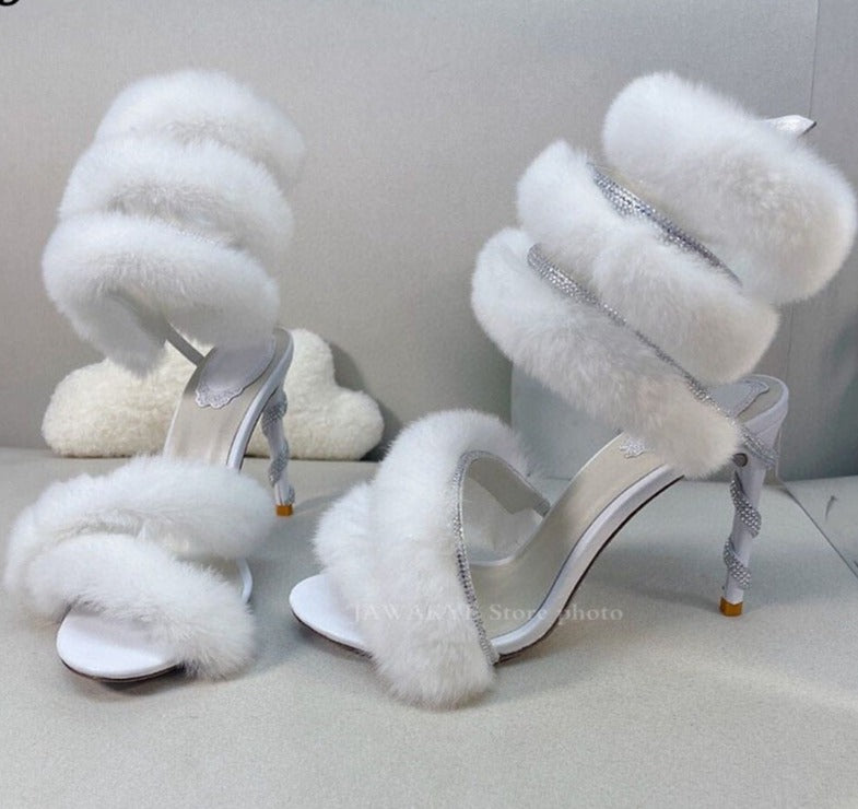 Fur Bunny Sandals