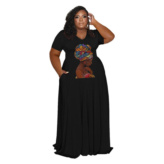 Afro Queen Dress XL-5XL
