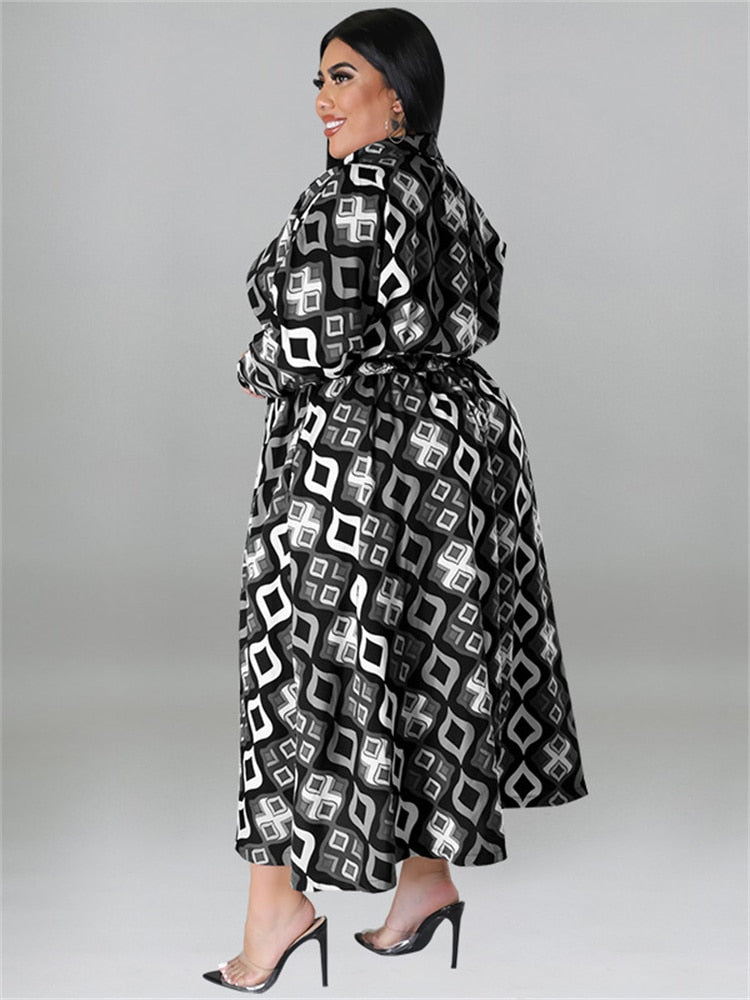Abstract Gem Dress XL-5XL