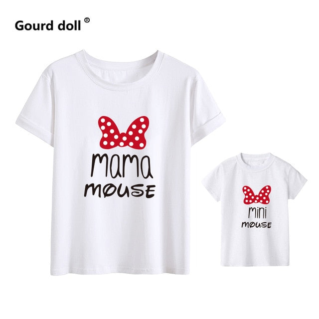 Mama and Mini Mouse Bow Matching T-Shirts