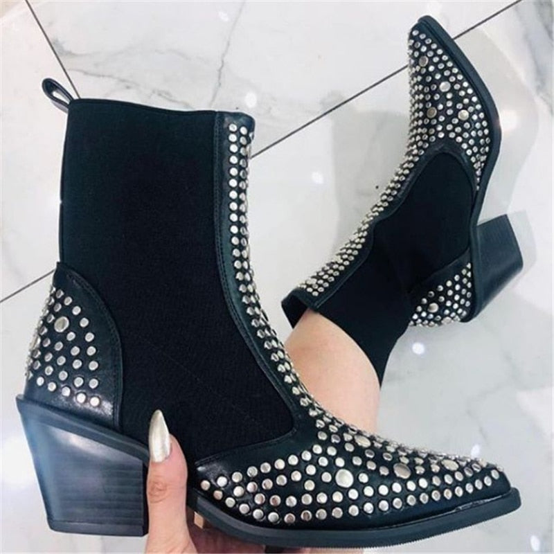 Studded Cowboy Boots