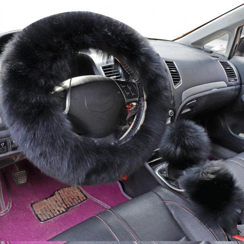 Faux Fur Steering Wheel Covers